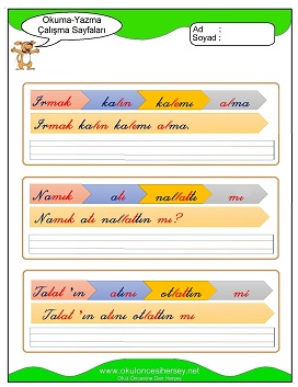 ı sesi Grubu Çalışma Sayfaları